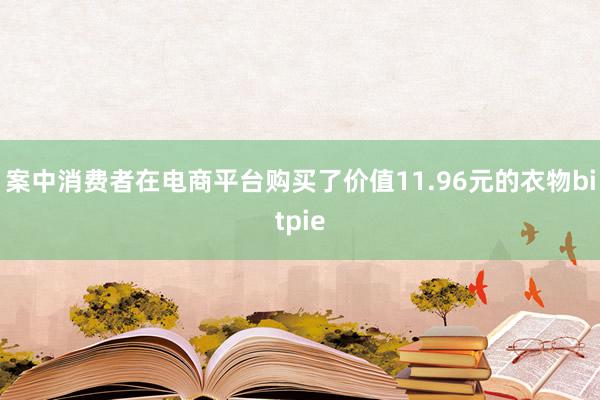 案中消费者在电商平台购买了价值11.96元的衣物bitpie