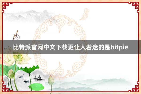 比特派官网中文下载更让人着迷的是bitpie