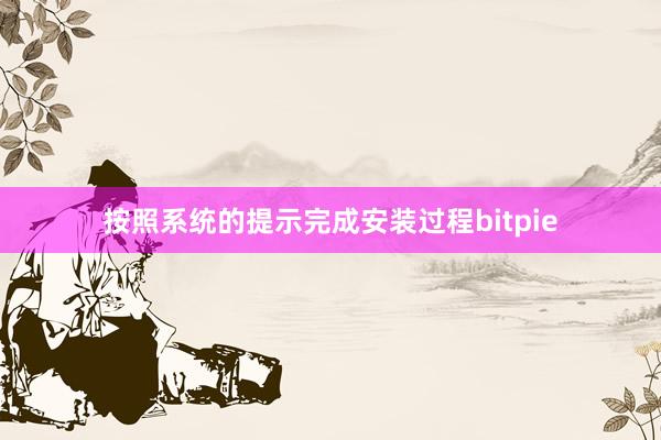 按照系统的提示完成安装过程bitpie