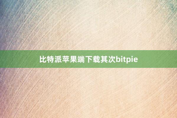 比特派苹果端下载其次bitpie