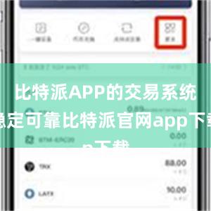 比特派APP的交易系统稳定可靠比特派官网app下载